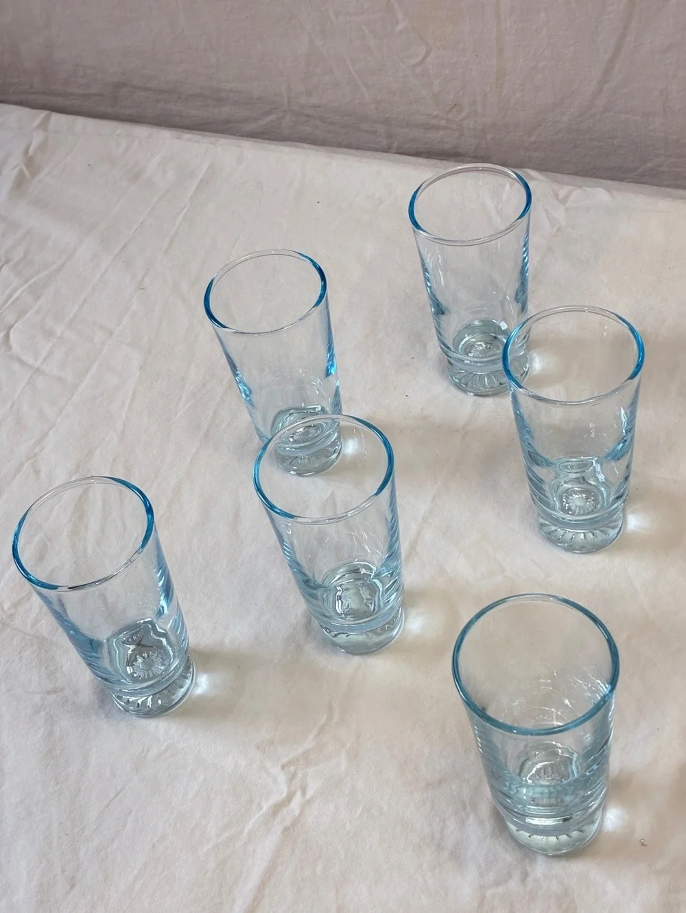 Vintage Star sapphire cordial glasses
